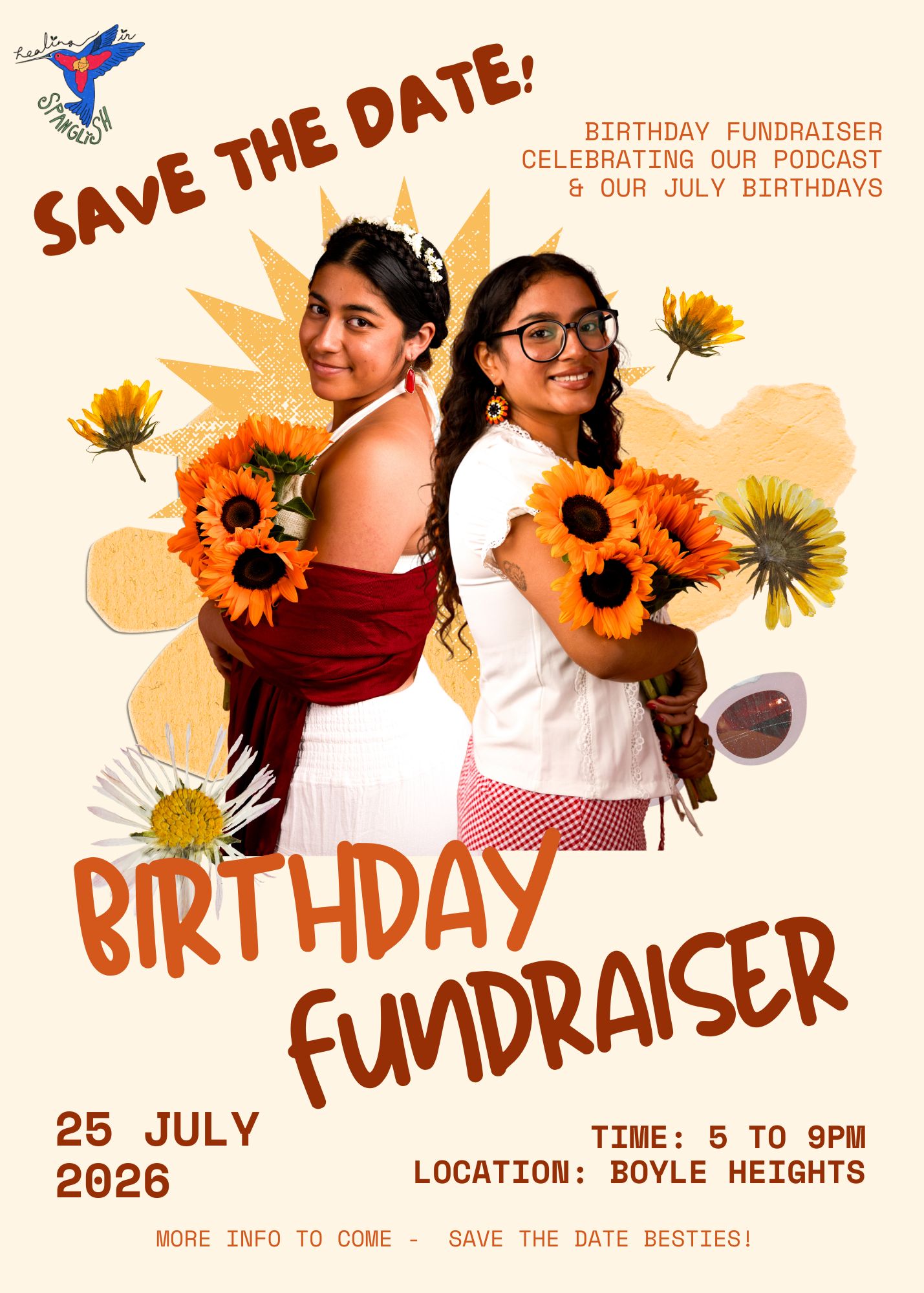 Birthday fundraiser flyer
